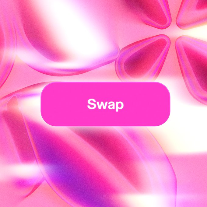 The image features a pink background with white text that reads "SWAP". The text is positioned centrally, making it easy for viewers to read and understand its meaning. The overall design of the image suggests an advertisement or promotional material related to the concept of exchanging something valuable quickly and efficiently.