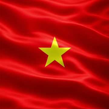 The image shows the waving flag of Vietnam, featuring a red background with a large yellow five-pointed star in the center. This visual directly relates to the post's discussion of Vietnam's new cryptocurrency exchange regulations, illustrating the country whose banking sector is set to dominate the licensed crypto trading market under the new $383 million capital requirements.