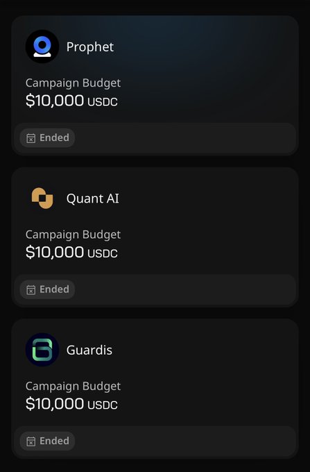 The image shows a phone screen with three different posts displayed, each containing text about campaigns or budgets. The first post is titled "Campaign Budget", followed by "Guardis" and "Campaign Budget". The third post has a title of "Campaign Budget". The posts are arranged in a vertical line on the screen, creating an organized layout for easy reading and understanding.