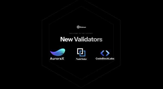 A promotional graphic for Polkadot testnet announcing "New Validators" including AuroraX, NodeStake, and CodeBlockLabs.