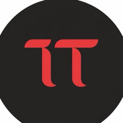TT (Pi Network) logo with red stylized pi symbol on a black circular background.