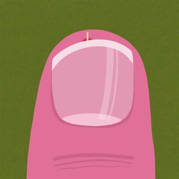 An Among Us crewmate character in pink with a visible visor stands on a green grass background.