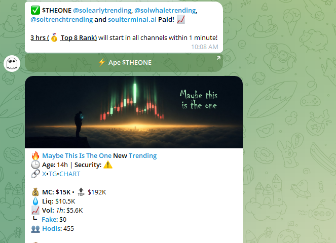 !!!STHONE!!!'s social media account, with a green background and white text, displays a message about solar energy trends.