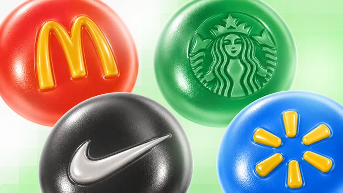The image shows McDonald’s, Starbucks, Nike, and Walmart logos, corresponding to Crumbs adding stock-token rewards for $MCD, $SBUX, $NKE, and $WMT on eligible purchases.