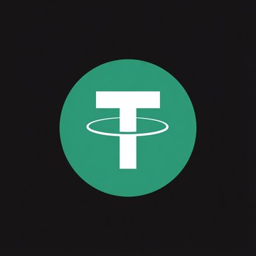 The image displays the Tether (USDT) logo—a green circle with a white "T"—set against a black background, visually representing the stablecoin issuer referenced in the news about freezing USDT in sanctioned TRON wallets linked to ISIS-K.