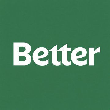 A simple green background with the word 'Better' in white text, representing the Better.com brand.