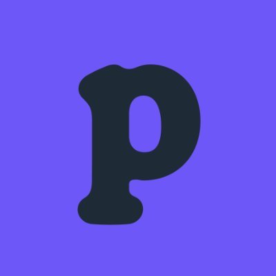 A simple graphic of a dark blue lowercase letter 'p' on a light blue/purple background, resembling the Pandora logo.