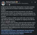 A tweet by Richard Gonaki discussing Hurricane Francine's landfall and its potential impact on the Gulf Coast and Florida.
