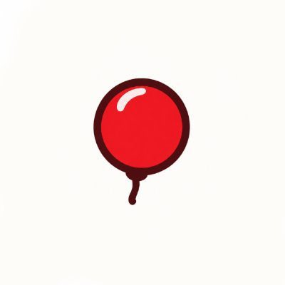 A simple illustration of a red balloon with a dark outline and a small drip beneath it. The balloon shape visually mirrors the "pump" theme of the post, which urges users to rotate liquidity into Robinhood tokens for potential price gains.