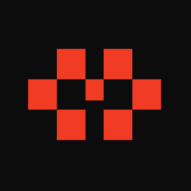 The image features a striking red checkerboard pattern with four squares, each containing a single dot. The dots are arranged in a square formation, creating a sense of balance within the design. The background of the image is black, which contrasts sharply with the vibrant red color and highlights the checkerboard pattern. The caption below the image reads: "No one's talking about how @legiondotcc cooked for @solsticefi TGE?".