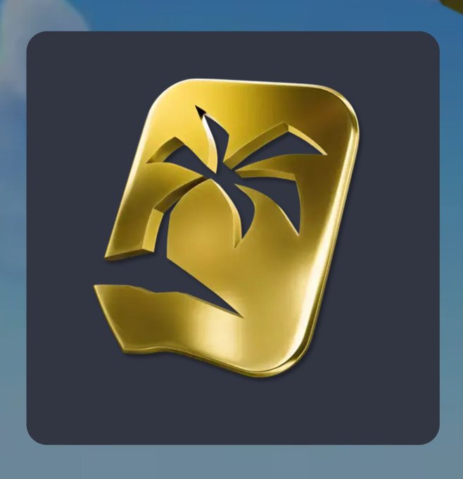 A glossy gold app icon featuring a stylized palm tree design on a dark navy background is displayed, representing the Nifty Island platform. The post expresses disappointment over the metaverse project's announcement of scaling back operations, lamenting what the user sees as a promising Web3 gaming platform shutting down despite having the "perfect formula" for success.
