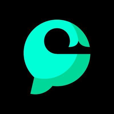 A stylized turquoise letter 'e' logo on a black background.