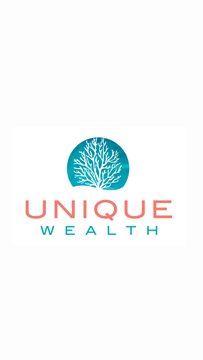 The image displays the "UNIQUE WEALTH" logo, featuring a teal circular emblem with a white coral or tree design above the company name in coral and teal lettering. This branding corresponds to Unique Wealth, the firm referenced in the post regarding its SEC 13F-HR filing disclosing $10.4 million in Bitcoin holdings.