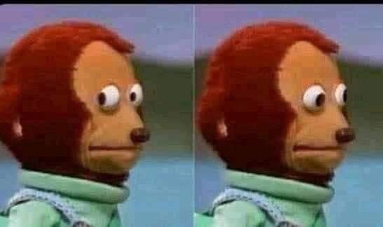 A side-by-side comparison of two identical images showing a concerned-looking puppet with reddish-brown hair and a green turtleneck, widely recognized as the "Unsettled Tom" meme reaction image, paired with a post pleading for follows to promote a $ANSEM token.