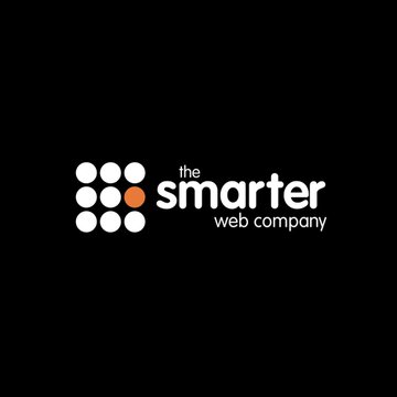 The image displays the logo of "the smarter web company" on a black background, featuring a grid of white circles with one orange dot, representing the company that purchased 35 BTC for £2 million, bringing its total holdings to 2,747 BTC.