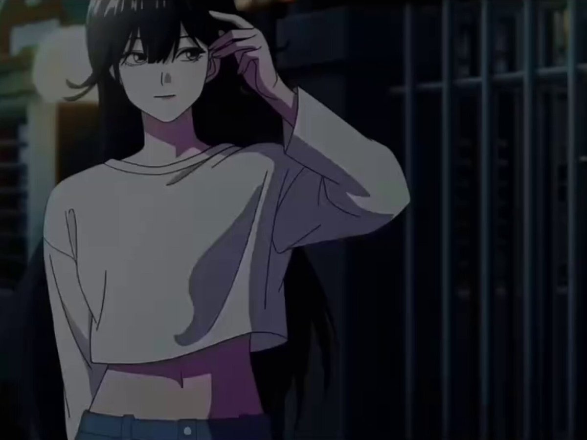 The image features a young woman with long hair wearing a white shirt, standing near a fence or gate. The woman seems to be looking down at something, possibly an object in her hand or around her surroundings. She has blue jeans on which she is standing. Above the woman's head, there are lights that might be street lamps or some other form of illumination.

In the corner of the image, you can see a postcard with an email address visible at the bottom left corner. It seems to be a message related to the content of the image, specifically about a game named @bulktrade. The woman is looking down in front of this postcard, possibly reacting or responding to something displayed on it.