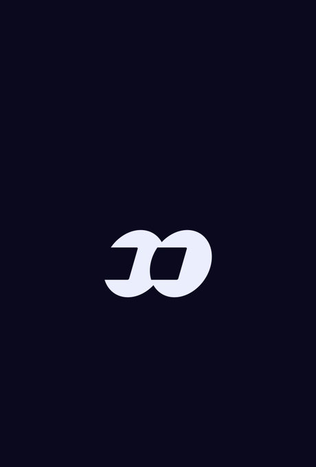 Dash cryptocurrency logo displayed as a stylized 'D' symbol in light gray on a dark navy background.