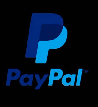 The PayPal logo featuring its iconic blue "P" and the "PayPal" wordmark on a dark background.