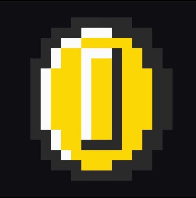 A pixel art logo on a dark background featuring a yellow hexagonal shape with a white 'I' design inside, representing the IL token.