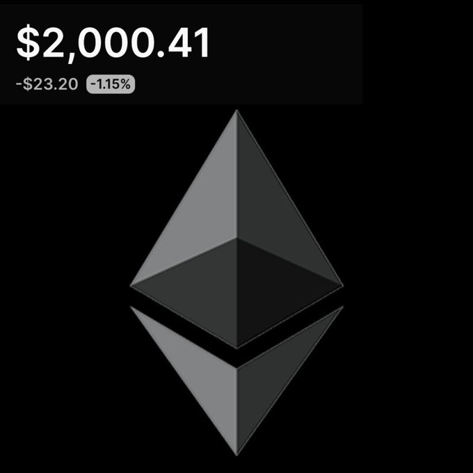 The image shows a digital screenshot featuring an Ethereum currency symbol, which has an unusual three-dimensional look with two triangular sides meeting at the base, making it seem like an actual coin rather than just a stylized logo. The text below the image states "Day 700 of posting $ETH logo until it hits $190". This likely signifies that the value of the cryptocurrency is gradually increasing over time.