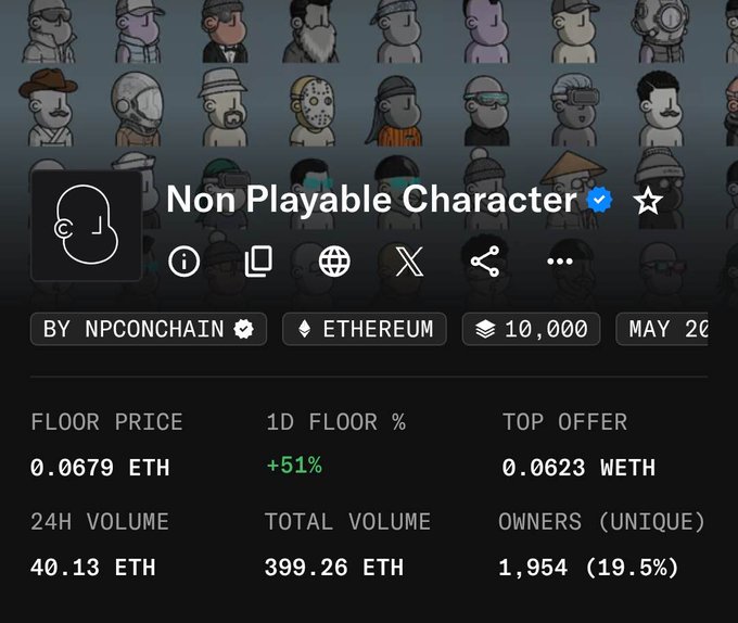 In this image, there's an item posted for sale that appears to be collectible. It seems to have experienced some upward momentum, with several people showing interest in it. The post also discusses a recent surprising event related to the item: "The NPC surprised me, to be honest. It'