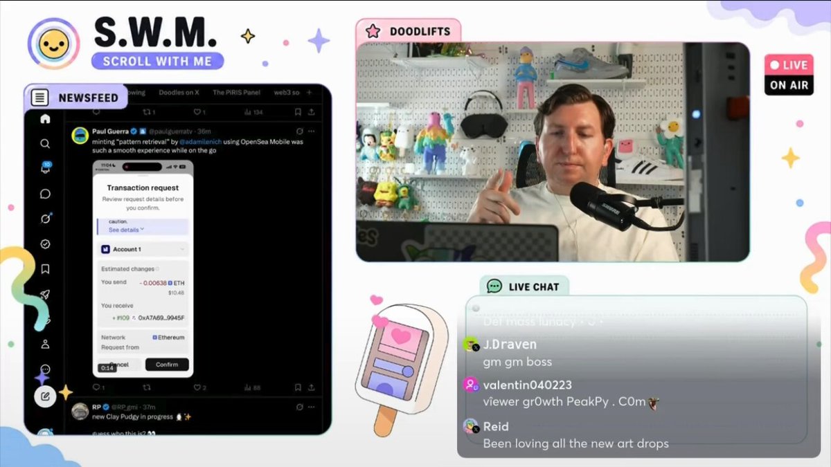 The image shows a man talking into a microphone, possibly giving instructions or sharing information with an audience. The background of the image features a cartoon character wearing sunglasses and holding a sign that says "SWM School With Ad". This suggests that the image is related to a social media platform or content creator who uses the cartoon character as part of their branding or promotional efforts.