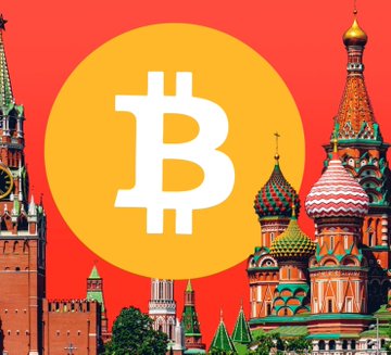 A stylized graphic featuring the Bitcoin logo over a yellow sunburst, framed by iconic Russian architecture including St. Basil's Cathedral and the Kremlin, visually representing Sberbank's entry into crypto trading by December 1, 2026.