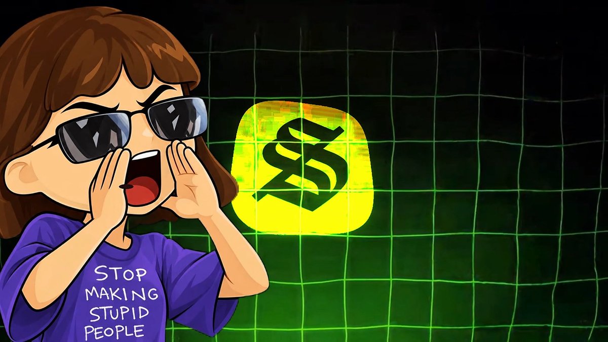An anime-style woman wearing a "STOP MAKING STUPID PEOPLE" shirt shouts with cupped hands beside the yellow Solana logo, visually amplifying the post's message about Solflare's Quick Login feature eliminating the frustration of recovery phrases for new Solana wallet users.
