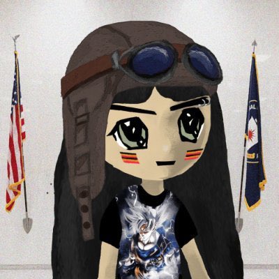 A cartoon character wearing an aviator cap with goggles and a black t-shirt stands between an American flag on the left and what appears to be a military/space flag on the right, embodying the "GM Legends" greeting with a fun, trading-community vibe.