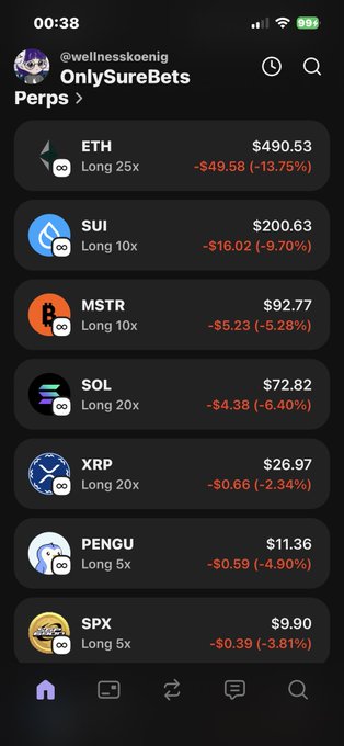 The image shows a cell phone screen displaying various cryptocurrencies, along with their current values and changes over time. The user's account can be accessed at the top of the screen, providing insights into transactions or changes in coin prices throughout the day. In addition to this information, there are several social media and chat applications featured on the screen, which might offer updates from other users or industry news.