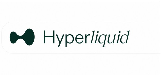 A logo for 'Hyperliquid' featuring a dark green abstract icon next to the brand name in green text on a light background.