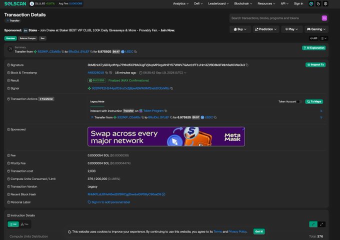 A Solscan transaction details page shows a transfer of '16 BLL' tokens on the Base network, marked as 'Finalized' and 'Success'.