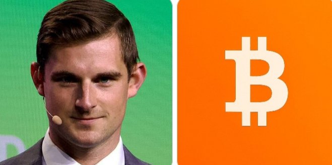 Bo Hines appears alongside the Bitcoin (₿) logo, reinforcing his message to crypto holders to "never sell your Bitcoin" and focus on long-term scarcity rather than short-term market volatility.