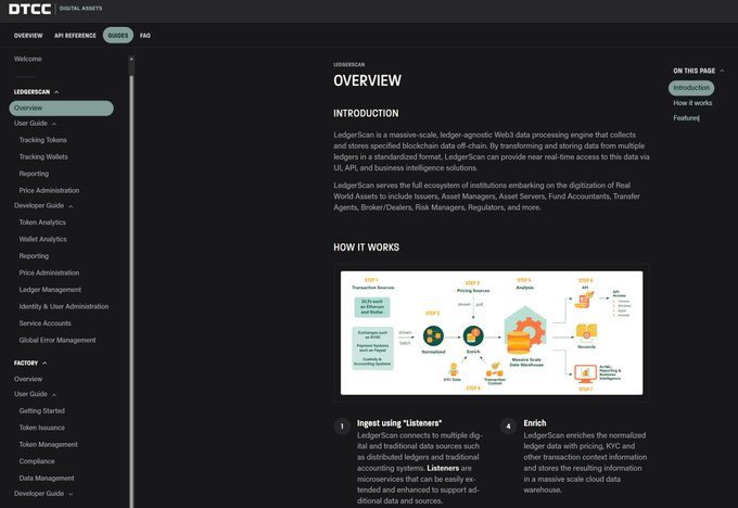 The image shows a screenshot of a webpage that displays information about Ledger Scanner, an accounting software. The page features a diagram illustrating the software's capabilities and a list of its features. The text on the screen reads "True, LedgerScan" and "LedgerScan LedgerXMLM". The post also mentions that the software is already embedded in the DTCC website.

The image shows a close-up view of the webpage with various elements such as buttons, icons, and text boxes. It appears to be a detailed page about Ledger Scanner, providing information on its features and how it works.