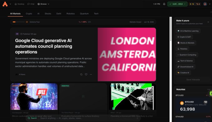 The image shows a screenshot of an online news website with several posts displayed, including one titled "London Amsterdam" and another titled "Google Cloud Generative AI". These titles suggest that the site covers various topics related to London, Amsterdam, or AI, as well as other subjects such as gaming, cloud solutions, and automation. The layout and design of the website might be focused on providing users with the latest information on these topics or presenting a list of news stories, depending on the structure of the content displayed in the image.