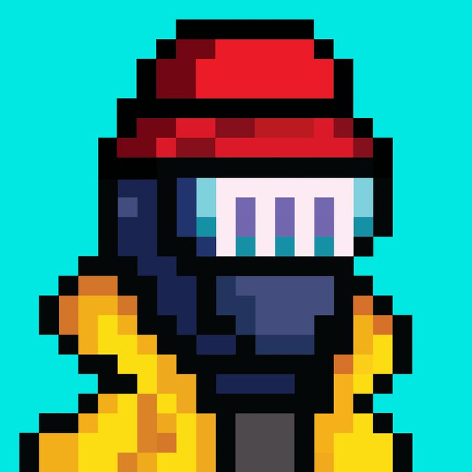 The image features a cartoon-style character wearing a red hat, a yellow jacket with black stripes, and a blue helmet with white stripes. The character appears to be standing against a light blue background. The caption "gm Solana" is written in the bottom right corner of the image.