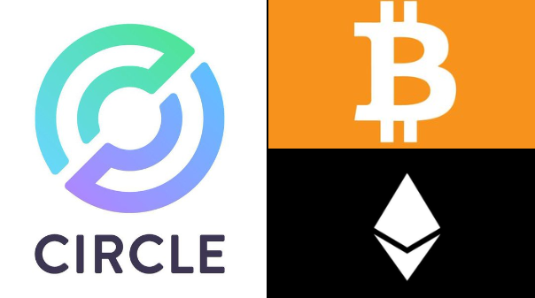 The image features three logos, two of which are related to Bitcoin and the third one is related to Ethereum. The Bitcoin logo represents a new cryptocurrency called Circle that was recently launched by Circlewatch. The Ethereum logo symbolizes a platform named Ethereum Watch, which provides a fully backed 1-to-1 collateral option for institutional investors using Bitcoin as their underlying asset. Both platforms are focused on bringing trust and transparency to DeFi projects.