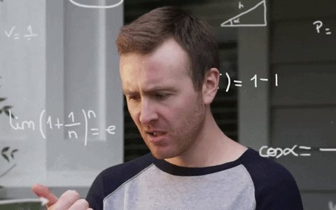 The image features a man with short brown hair wearing a gray and blue striped shirt, who appears to be deep in thought or contemplating something. He is standing next to a whiteboard filled with mathematical equations written in black marker. The equations include terms such as "2x+1", "3x-4", and "5x+6". The man's expression suggests that he might be trying to solve a problem, possibly related to the math problems on the board or contemplating an issue beyond the scope of the equations displayed.