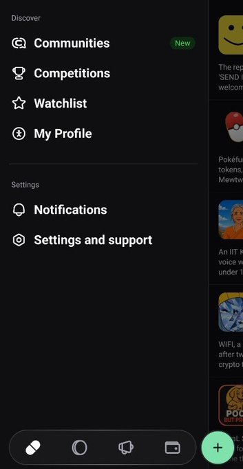 The image shows a phone screen displaying information about a new feature on an app called "Pumpfun". The app has been updated with a new community feed option, allowing users to join specific communities directly from their X account. Users can also like, reply, and post within these communities. The app is still in beta testing, as indicated by the message that says "Backend isn't live yet, so nobody can actually join/post right now". This implies that there might be some technical issues or limitations with the app's functionality at this stage of development.