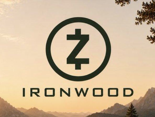 A logo featuring a stylized Z within a circle above the text 'IRONWOOD' set against a mountain landscape at sunset.