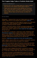 A dark webpage headed "First Tuoguang Holographic Exhibition Market KAMPI" displays a highlighted orange notice and several paragraphs of small, mostly unreadable text.