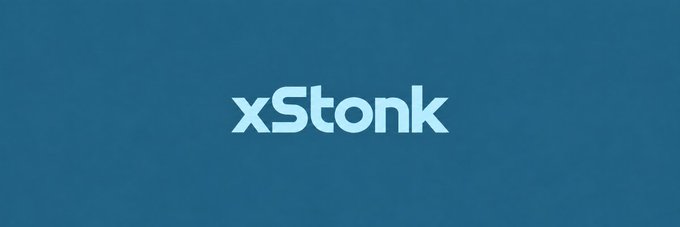 A blue banner image displays the text "xStonk" in light blue letters, representing the banner for the Solana token $xStonk added by a community member on Moby.