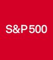 The image features a red background with white text that reads "S&P 500", which stands for the Standard & Poor's 500 Index, an index used by investors to track the performance of 500 large companies in the United States. The text is capitalized and written in all caps, indicating its importance or significance.