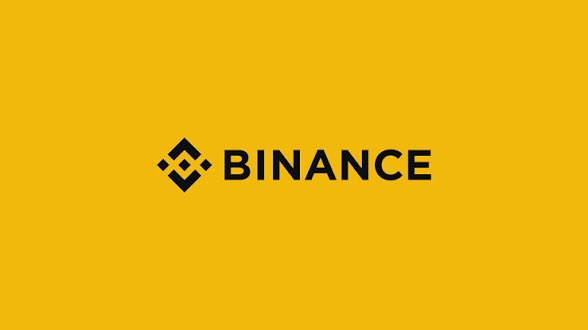 The image displays the Binance logo, featuring the brand name "BINANCE" in bold black text alongside its distinctive diamond-shaped icon, set against a bright yellow background. This branding reinforces the post's message introducing newcomers to the Binance platform, visually anchoring the onboarding steps for identity verification, deposits, and exploring trading features.