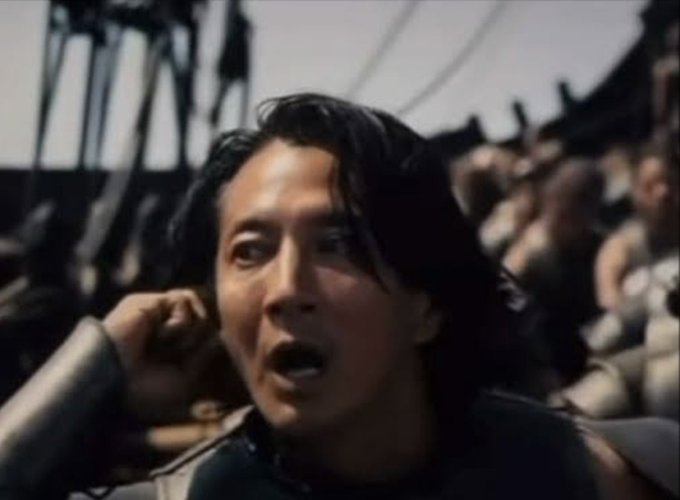 A man on a ship peers longingly into the distance, mouth agape, echoing the post's depiction of being seduced by the "sirens call" of a crypto pump despite prior vows to exit risk.