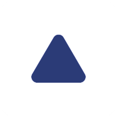 A solid dark blue triangle icon, which appears to be a decorative graphic accompanying a news post about Fireblocks' appointment of former SEC commissioner Elad Roisman as Chief Regulatory and Policy Officer.
