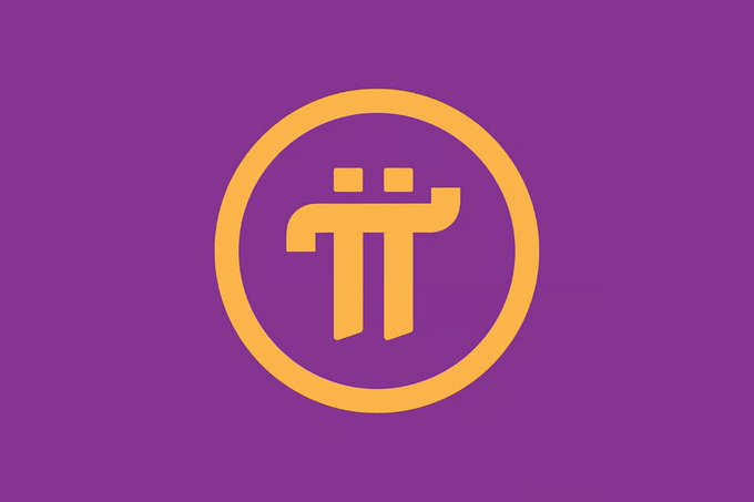 The image features the Pi Network logo—a stylized golden "π" symbol enclosed in a circle—centered on a purple background. It visually represents the "Pi2Day" celebration mentioned in the post, which marks Pi Network's June 28th anniversary of its second year.