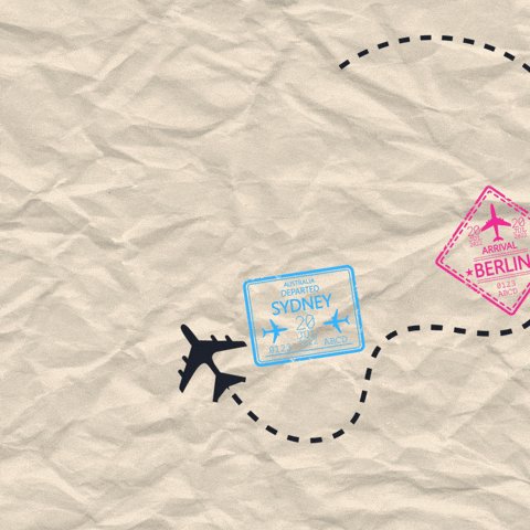 The image features a map of Sydney with two airplanes flying over it. The planes are positioned at different heights, indicating that they are either taking off or landing from various locations within the city. The background of the image is crumpled paper towels, which adds an artistic touch and gives the impression of travel-related activities. The caption below the image reads: "Planning your next trip? Access @travalacom directly from Klever Wallet and use your crypto to book hotels, flights, and experiences around the world."