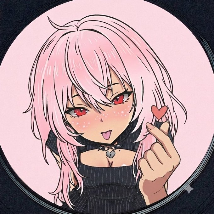 An anime-style girl with pink hair and red eyes playfully sticks out her tongue while making a heart shape with her fingers, framing the post's teasing hint at undisclosed upcoming utility for the $MOMO token. Her mischievous expression and flirtatious pose visually reinforce the "alpha leak" vibe of insider information being teased.