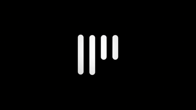 The image displays the Kraken logo—four vertical white bars of varying heights on a black background—representing the cryptocurrency exchange referenced in the post from @Payward, which is the corporate owner of Kraken.